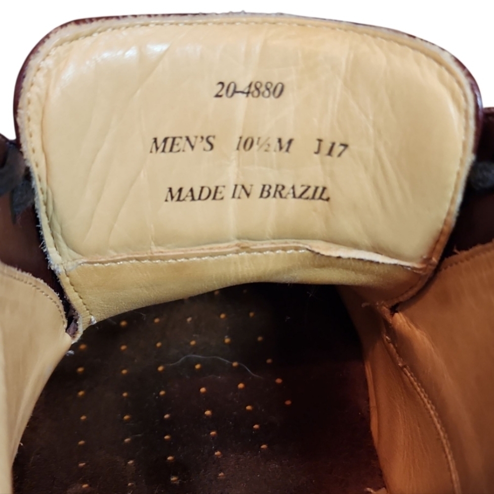 Johnston & Murphy Men's BARLOW CAP TOE Brown Leather Shoes Size 10.5 M Oxford - Picture 8 of 8